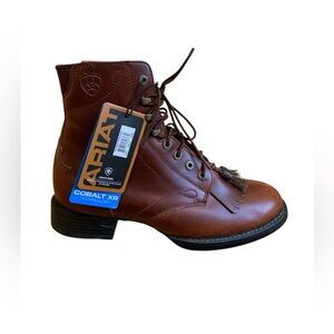 Ariat Women’s Cobalt XR Pro Lacer Lace Up Leather Boots Booties Brown S 6.5 NWT